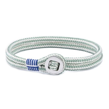 Pig & Hen Armband Don Dino atlas green cream geflochtenes Nylon